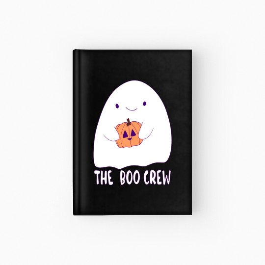 halloween cute kawaii ghost trick or treat pumpkin Hardcover Journal