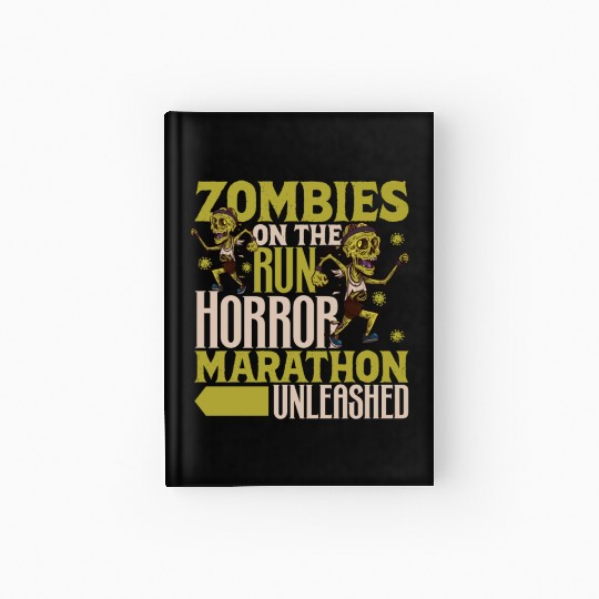 Horror Zombie Runner Half Marathon Running Jogging Hardcover Journal