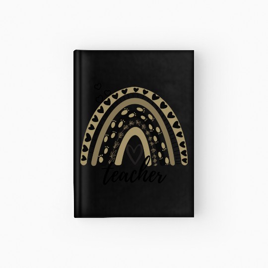 Boho Rainbow Teacher Funny Kindergarten Teacher Hardcover Journal