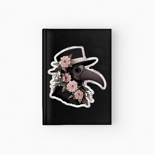 Cute Floral Plague Doctor Hardcover Journal