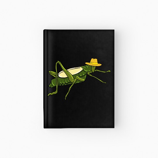 Grasshopper Insect Bug Lover Green Nature Locusts Hardcover Journal