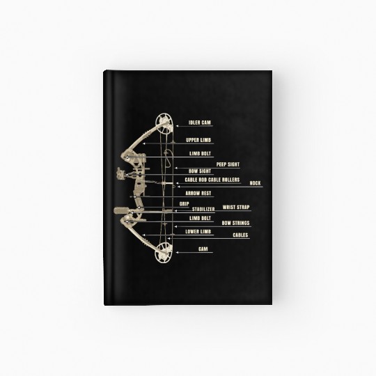 Outdoor Hunting Arch Anatomy Bow Definition Arrow Hardcover Journal
