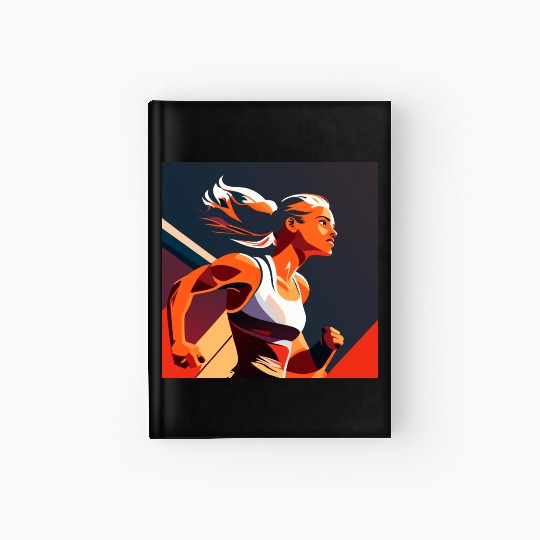 Sport Girl Running Hardcover Journal