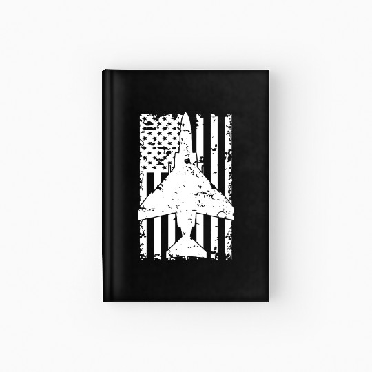 F 4 Phantom II Fighter Jet Patriotic Hardcover Journal