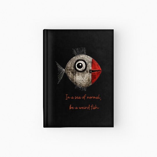 In a sea of normal, be a weird fish / Weird Fish Hardcover Journal