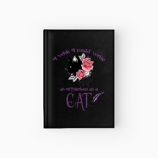 Mysterious Cat Edgar Allan Poe Hardcover Journal