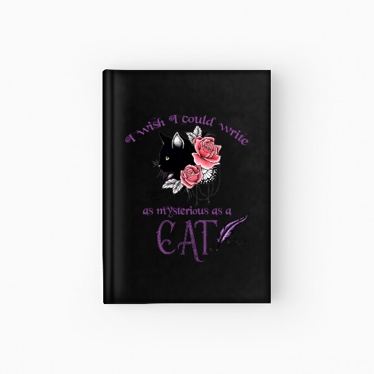 Mysterious Cat Edgar Allan Poe Hardcover Journal