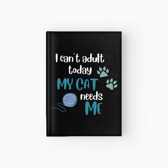 Cat Meme Funny Hardcover Journal