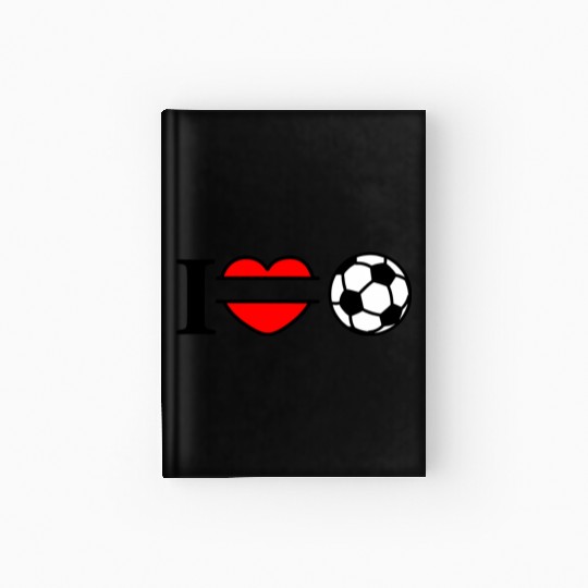 Monogram logo soccer heart Hardcover Journal