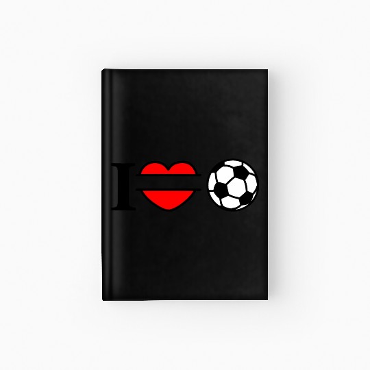 Monogram logo soccer heart Hardcover Journal