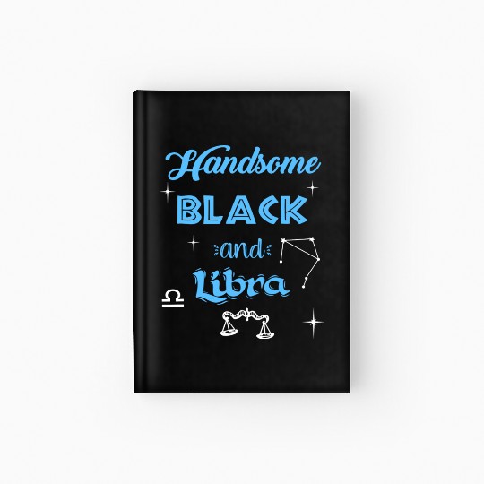 Handsome Black Libra Hardcover Journal