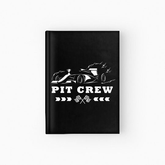 Pit Crew Car Racing Gift Hardcover Journal