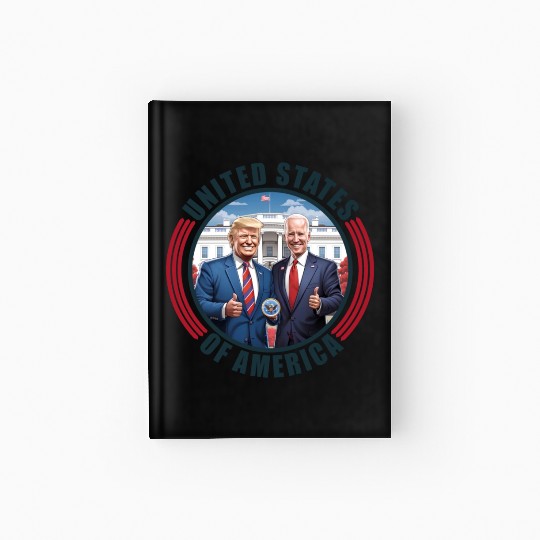 President USA Donald Trump Joe Biden Hardcover Journal
