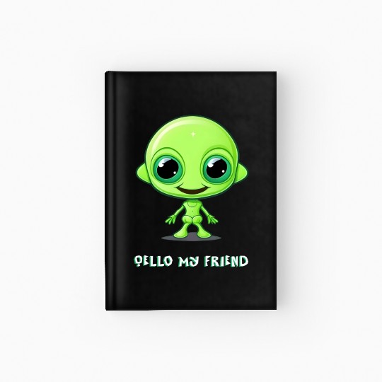 Cute alien Hardcover Journal