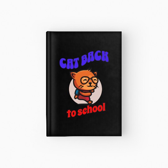 Cat back to school Hardcover Journal