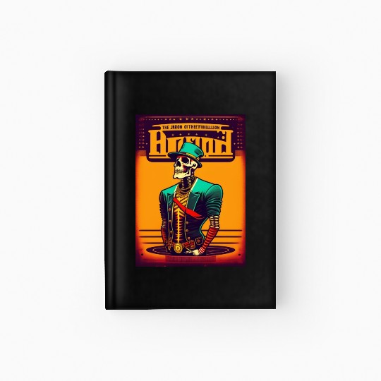 Run skull punk rock Hardcover Journal