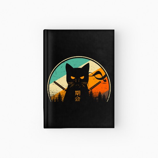 Vintage Japanese Cat Kawaii Retro Style Cat Kitten Hardcover Journal