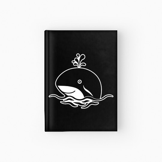 Whale Ocean Marine Hardcover Journal