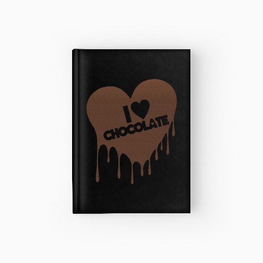 I Love Chocolate Candy Heart Lover Hardcover Journal