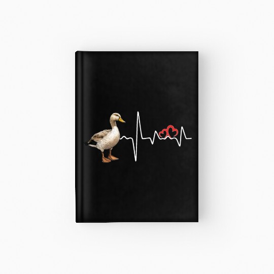 Duck Hunting Love Heartbeat Duck Hunter Hardcover Journal