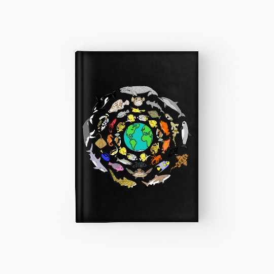 World Oceans Day Sea Life Hardcover Journal