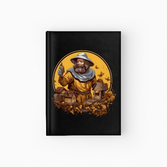Beekeeping in the Ages - Medieval Tale Hardcover Journal