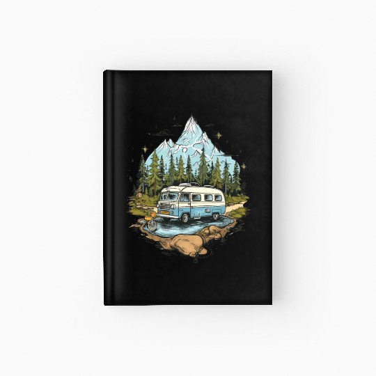 camping, nature, independent, gift Hardcover Journal