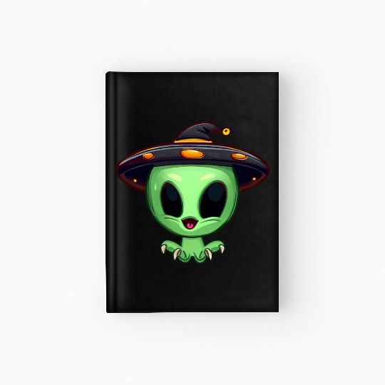 Halloween Alien: The Witch Hat Wearer Hardcover Journal