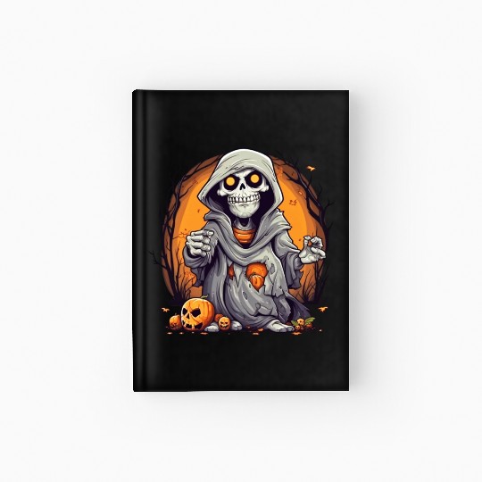 Eerie Halloween Ghoul Art, Spooky Season Delight 5 Hardcover Journal