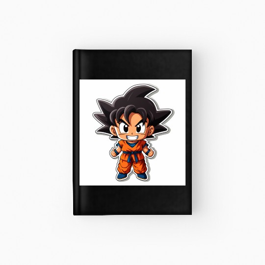 Goku Sticker Happy Bold Colors art toy style Hardcover Journal