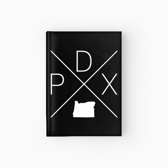 Portland Cross White Portland Oregon Hardcover Journal