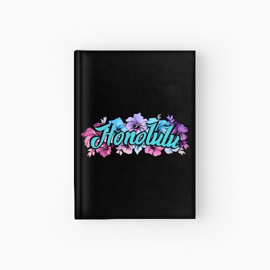 Honolulu Hawaii Hibiscus Hardcover Journal