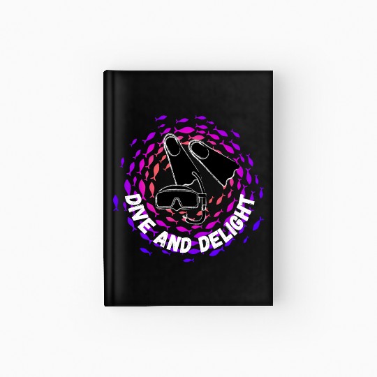 Dive Delight Scuba Diving Ocean Lover Hardcover Journal