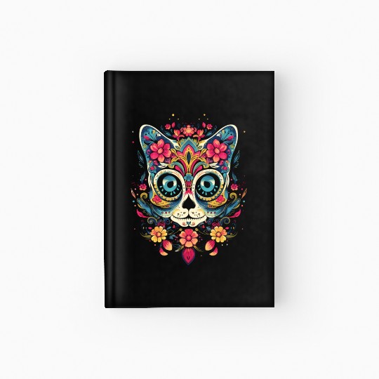 Dia De Los Muertos Sugar Skull Mexican Holiday Hardcover Journal