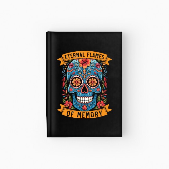 Dia De Los Muertos Sugar Skull Mexican Holiday Hardcover Journal