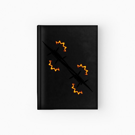 Electric fence barbed wire Hardcover Journal