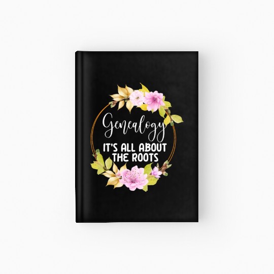 Genealogy It's All About The Roots Hardcover Journal