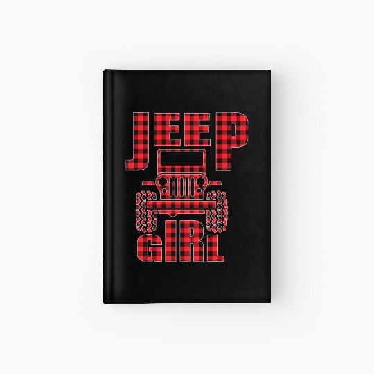 Jeep Girl Jeep Red Plaid Buffalo Jeeps Lover Hardcover Journal