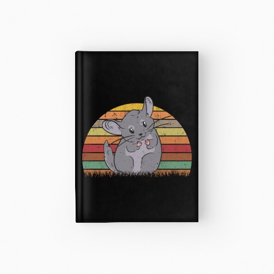 Chinchilla Retro Cotton Mouse Vintage Hardcover Journal