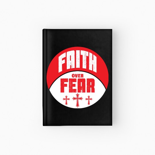 Faith Over Fear Love Jesus Christian Christmas Hardcover Journal