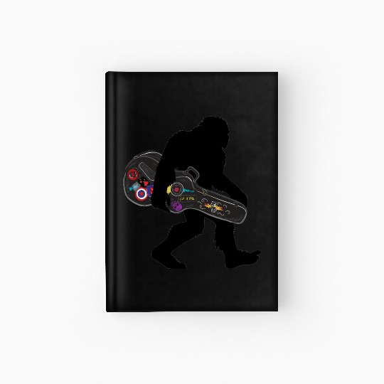 Bigfoot Playing Guitar Hardcover Journal