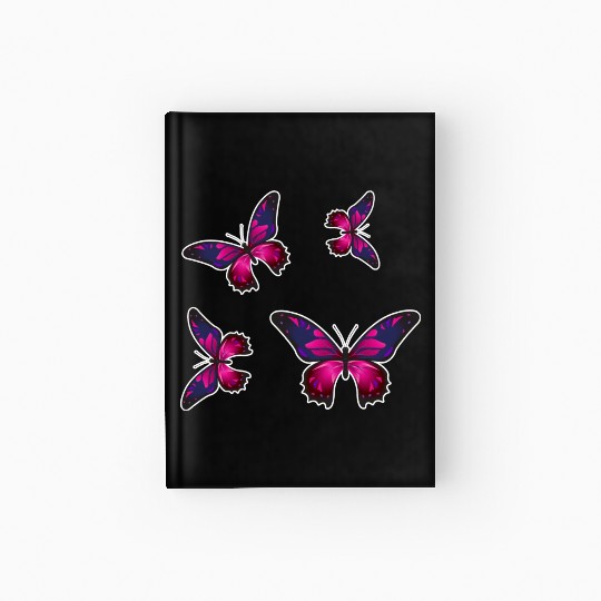 Colorful Butterfly Cute Light Butterflies Gift Hardcover Journal