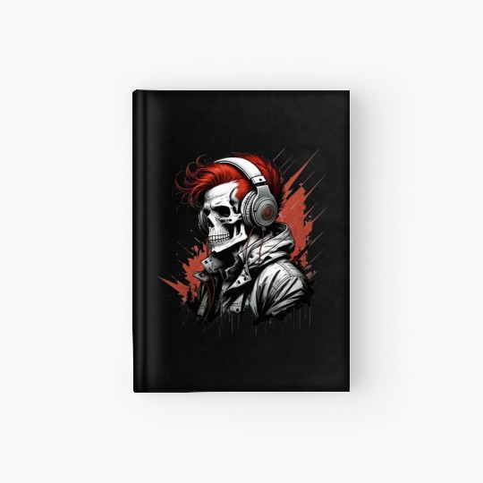 Rebirth of Beats: A Melodic Resurgence in Crimson Hardcover Journal