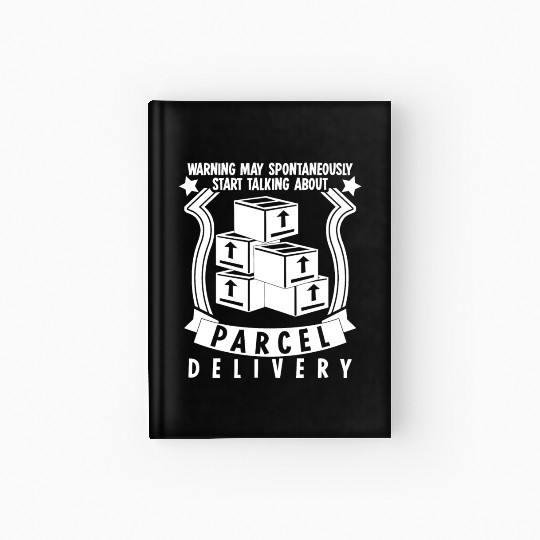 Package Messenger Postbote Parcel Delivery Company Hardcover Journal