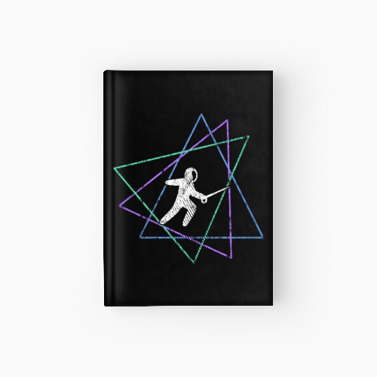 Geometric Fencing Duel Hardcover Journal