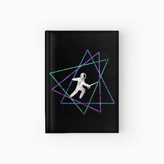 Geometric Fencing Duel Hardcover Journal