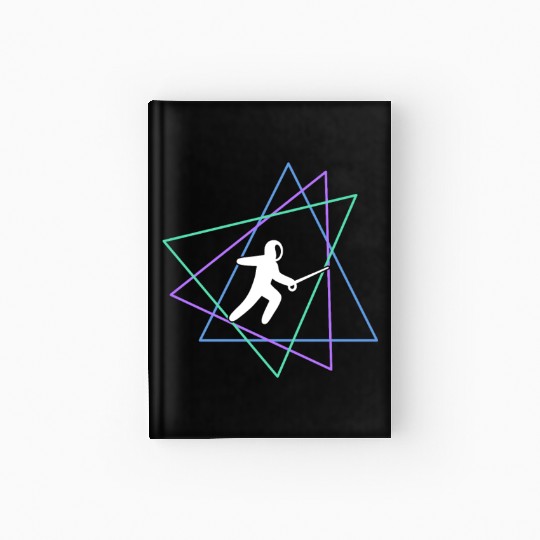 Geometric Fencing Duel Hardcover Journal