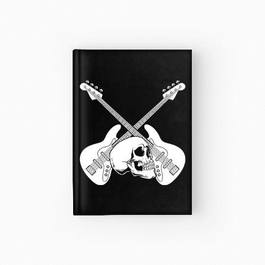 Bass Guitar Bassist Skull Hardcover Journal