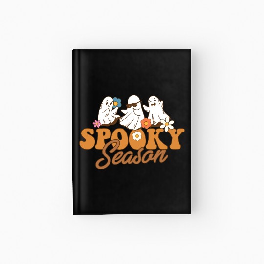 Halloween Spooky Season Boo Ghost Let's Go Ghouls Hardcover Journal