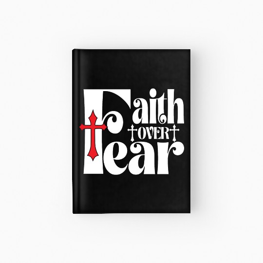 Faith Over Fear Love Jesus Christian Christmas Hardcover Journal